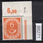 Bund 1951, Mich.-Nr.: 126 ** Eckrand   gefaltet