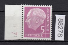 Bund 1954, Mich.-Nr.: 179 xw ** DZ   glatte  Gummirung