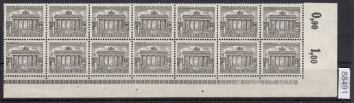 Berlin 1949, Mich.-Nr.: 42 ** Eckrand  4er.-Block  Randstreifen