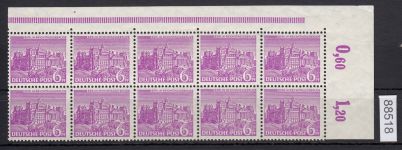 Berlin 1949, Mich.-Nr.: 45 ** Eckrand 4er.-Block  Streifen