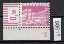 Berlin 1956, Mich.-Nr.: 141 w  DZ 10 **  Eckrand  glattes  gummi