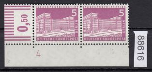 Berlin 1956, Mich.-Nr.: 141 w  DZ 4 **  Eckrand  glattes  gummi