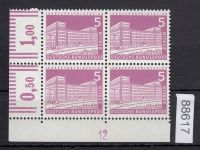Berlin 1956, Mich.-Nr.: 141 w  DZ 12 **  Eckrand  glattes  gummi