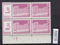 Berlin 1956, Mich.-Nr.: 141 v  DZ 7 **  Eckrand  geriffeltes  gummi