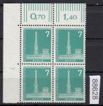 Berlin 1956, Mich.-Nr.: 142 w  DZ 7 **  Eckrand  glattes  gummi