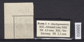 Berlin 1956, Mich.-Nr.: 145 v ** Eckrand   geriffelte gummirung   Plattendruck