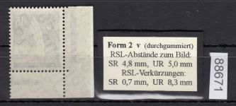 Berlin 1956, Mich.-Nr.: 145 v ** Eckrand   geriffelte gummirung   Plattendruck