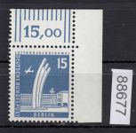 Berlin 1956, Mich.-Nr.: 145 w ** Eckrand   glatte gummirung   Walzendruck
