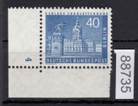 Berlin 1956, Mich.-Nr.: 149 v ** FN 4  Eckrand   Formnummer