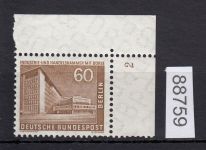 Berlin 1956, Mich.-Nr.: 151 v ** FN 2  Eckrand   geriffelte  gummirung   Formnummer