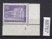 Berlin 1956, Mich.-Nr.: 152 v ** FN 3  Eckrand   geriffelte  gummirung   Formnummer