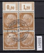 DR 1933, Mich.-Nr.: 482 gestempelt   Oberrand  4er.-Block