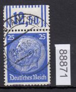DR 1933, Mich.-Nr.: 522  gestempelt Oberrand
