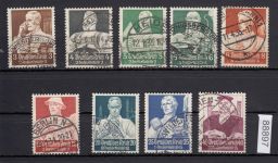 DR 1934, Mich.-Nr.: 556-564  gestempelt