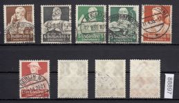 DR 1934, Mich.-Nr.: 556-564  gestempelt