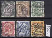 DR Dienst 1905, Mich.-Nr.:D 9-14 gestempelt  geprüft