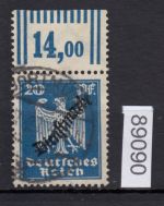 DR Dienst 1924, Mich.-Nr.:D 108  gestempelt  Oberrand