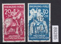 Alliierte Franz. Zone Rheinland Pfalz Mi. Nr. 30+31 gestempelt geprüft