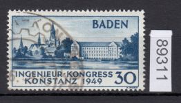 Alliierte Franz. Zone Baden Mi. Nr. 46 gestempelt + gummi  geprüft