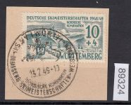 Alliierte Franz. Zone Württemberg Mi. Nr. 38 x IX gestempelt  geprüft
