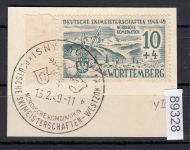 Alliierte Franz. Zone Württemberg Mi. Nr. 38 y II gestempelt  geprüft