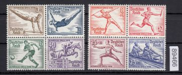 DR 1936, Mich.-Nr.: 624-631 ** Einzelmarken aus Block 5+6
