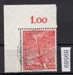 Berlin 1952, Mich.-Nr.: 90 gestempelt Eckrand