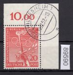 Berlin 1952, Mich.-Nr.: 90 gestempelt Eckrand