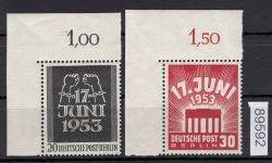 Berlin 1953, Mich.-Nr.: 110+11 ** Eckrand