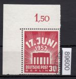 Berlin 1953, Mich.-Nr.: 111 gestempelt Eckrand