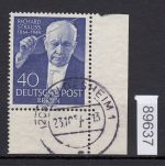 Berlin 1954, Mich.-Nr.: 124 gestempelt Eckrand  FN 1   Formnummer