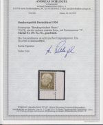 Bund 1954, Mich.-Nr.: 191 ** Eckrand  FN 3   Formnummer 3  Sehr Selten