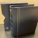 Leuchtturm Ringbinder Optima ( 4 Ringe ) blau +Kassette  + 50 Hüllen  gebraucht