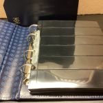 Leuchtturm Ringbinder Optima ( 4 Ringe ) blau +Kassette  + 50 Hüllen  gebraucht