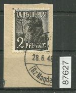 Bezirk 20 nr. 101k Magdeburg 10 ʘ 2 Pf., geprüft BPP