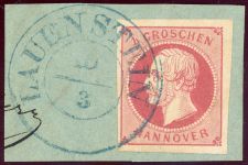 Hannover Ortsstempel 14a Briefstück LAUENSTEIN