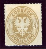 Lübeck 12A Ungebraucht mit Falz 4 Sch. braun, tadellos ungebr.
