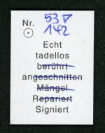 Thurn & Taxis 53 Briefstück 6 Kr. blau auf Luxusbfst. mit glasklarem NS 142 ...