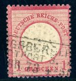 Deutsches Reich 19V Gestempelt 1 Gr. karmin mit Plf. "gebrochenes N in Groschen"
