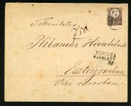 Ungarn 12 15 Kr. a. R-Brief aus Budapest mit L2 Nebenst. F