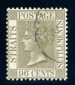 Straits Settlements 42 Gestempelt 96 Cent., tadellos gest.
