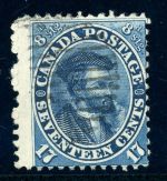 Canada 5 Gestempelt 17 C. blau, Kab-St
