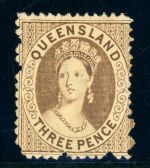 Queensland 34A Ungebraucht mit Falz 4 P. braun gez. 13