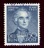 Bundesrepublik 166M Ungebraucht mit Falz 30 Pfg. Liebig mit viol. Handstempel...