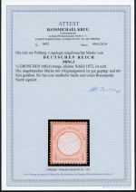 DR 1872, Mich.-Nr.:  3 * geprüft  Attest   lesen