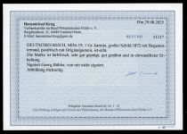 DR 1872, Mich.-Nr.: 19 ** geprüft  Befund