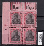 DR 1915, Mich.-Nr.: 93 II   **   Eckrand  4er.-Block