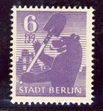 Sbz - Berlin & Brandenburg 2Aawbx Postfrisch 6 Pfg. Papier wb glatte Gummierung