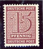 Sbz - West-Sachsen 133Yb Postfrisch 15 Pfg. lebhaftbraunkarmin