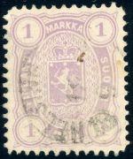 Finnland 19Bx Gestempelt 1 Mk. viol. d